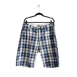 Nautica Jeans Co. Mens Checkered Shorts Casual Workwear Cold Weather Deck Sz36